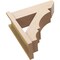 Ekena Millwork 7 1/2-in W x 22-in D x 22-in H Balboa Slat Rough Cedar Woodgrain TimberThane Outlooker, Primed Tan OUTUR075X22X22BOA24RCPR - alternate 2